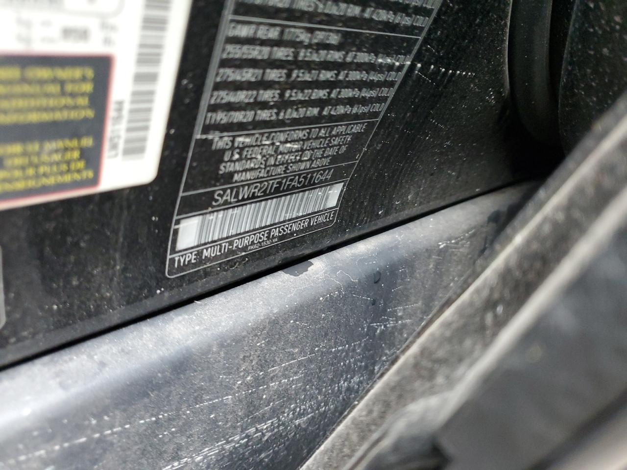 2015 Land Rover Range Rover VIN SALWR2TF1FA511644 Copart auction photo, front end damage thumbnail 14