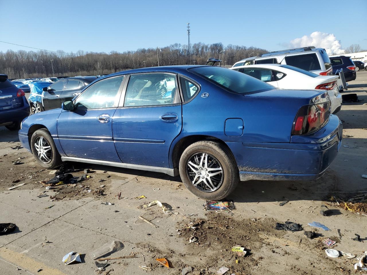 2005 Chevrolet Impala VIN 2G1WF52E759111858 Copart auction photo, side / front end damage thumbnail 2