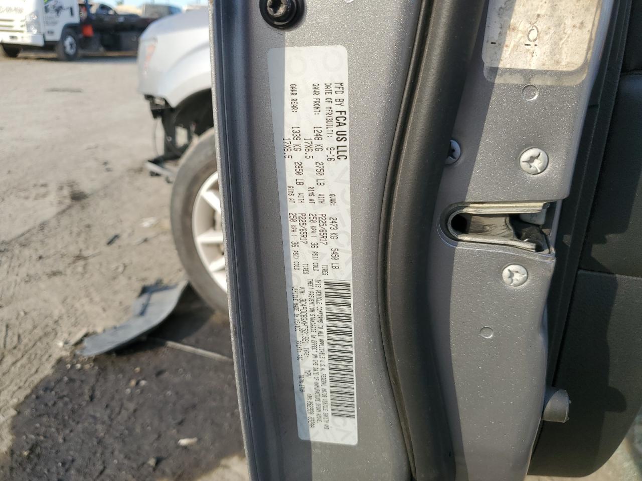 2017 Dodge Journey VIN 3C4PDCBGXHT531591 Copart auction photo, front end damage thumbnail 16