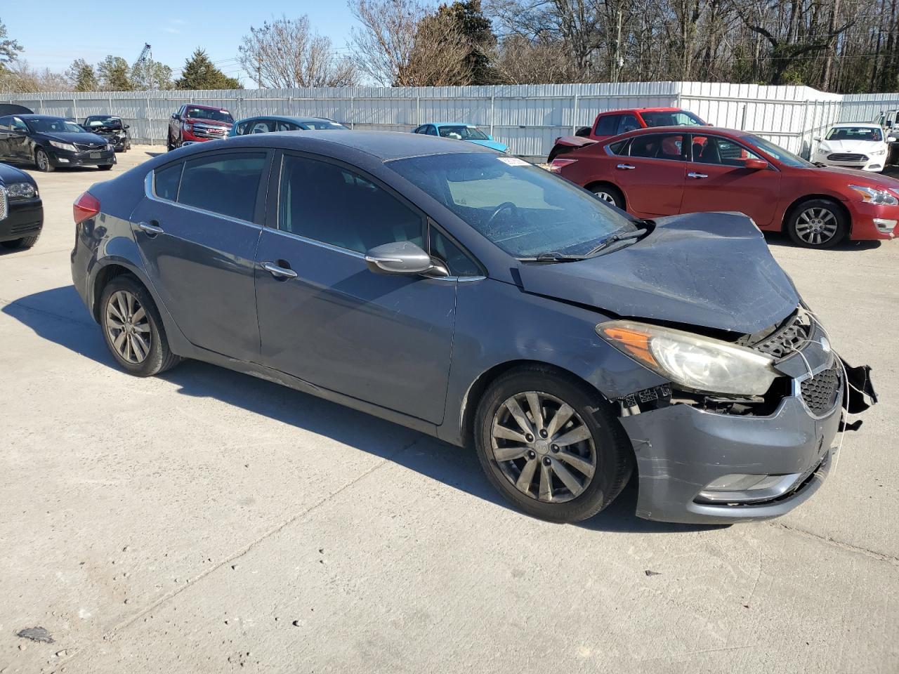 2014 KIA Forte VIN KNAFX4A81E5047546 Copart auction photo, front end damage thumbnail 4