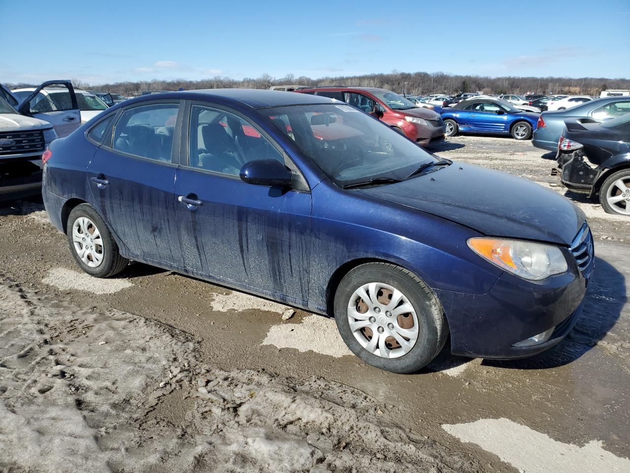 2010 Hyundai Elantra VIN KMHDU4AD7AU008388 Copart auction photo, undercarriage / side damage thumbnail 4