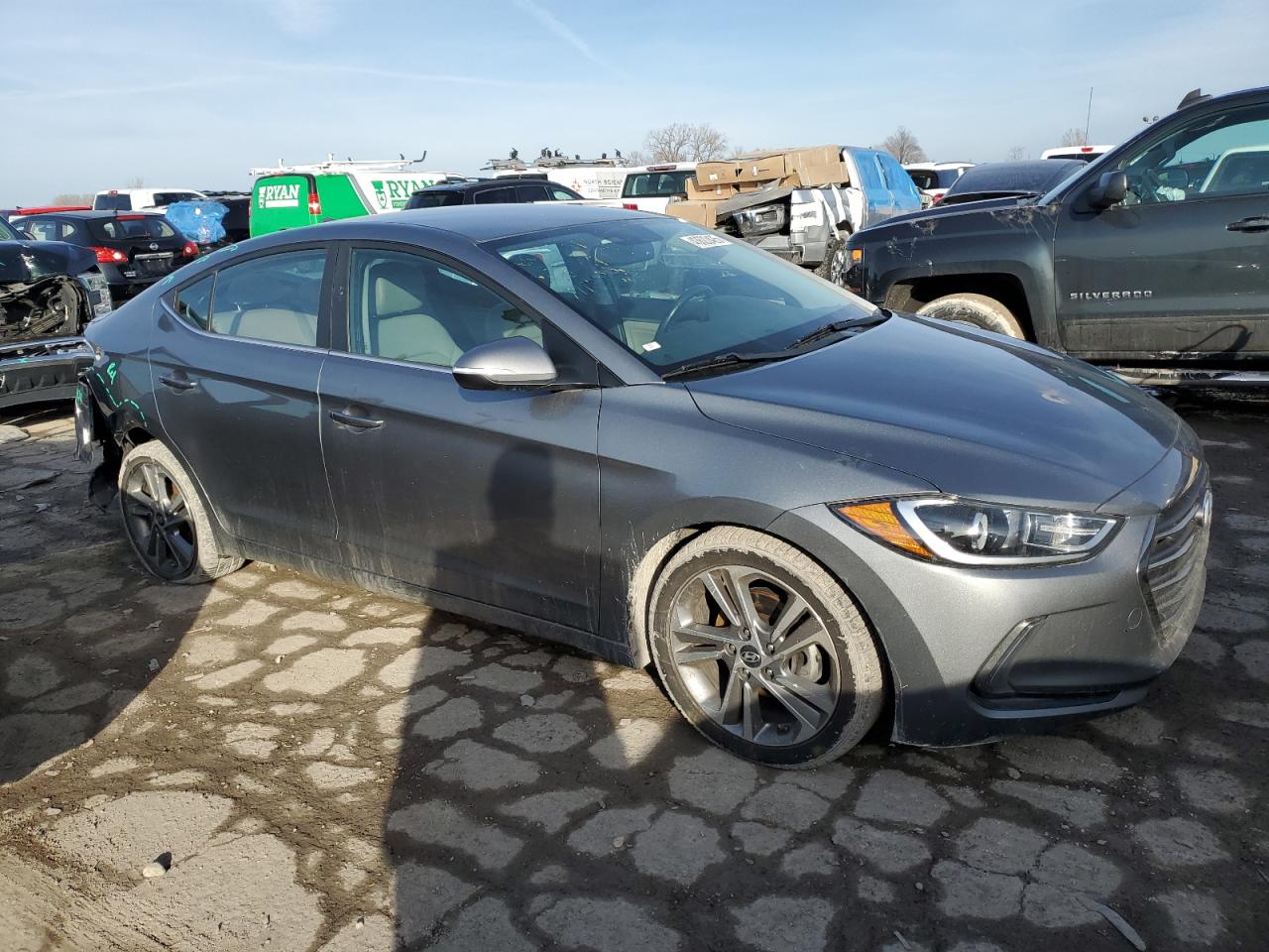 2018 Hyundai Elantra VIN KMHD84LF8JU711985 Copart auction photo, rear end / mechanical damage thumbnail 4