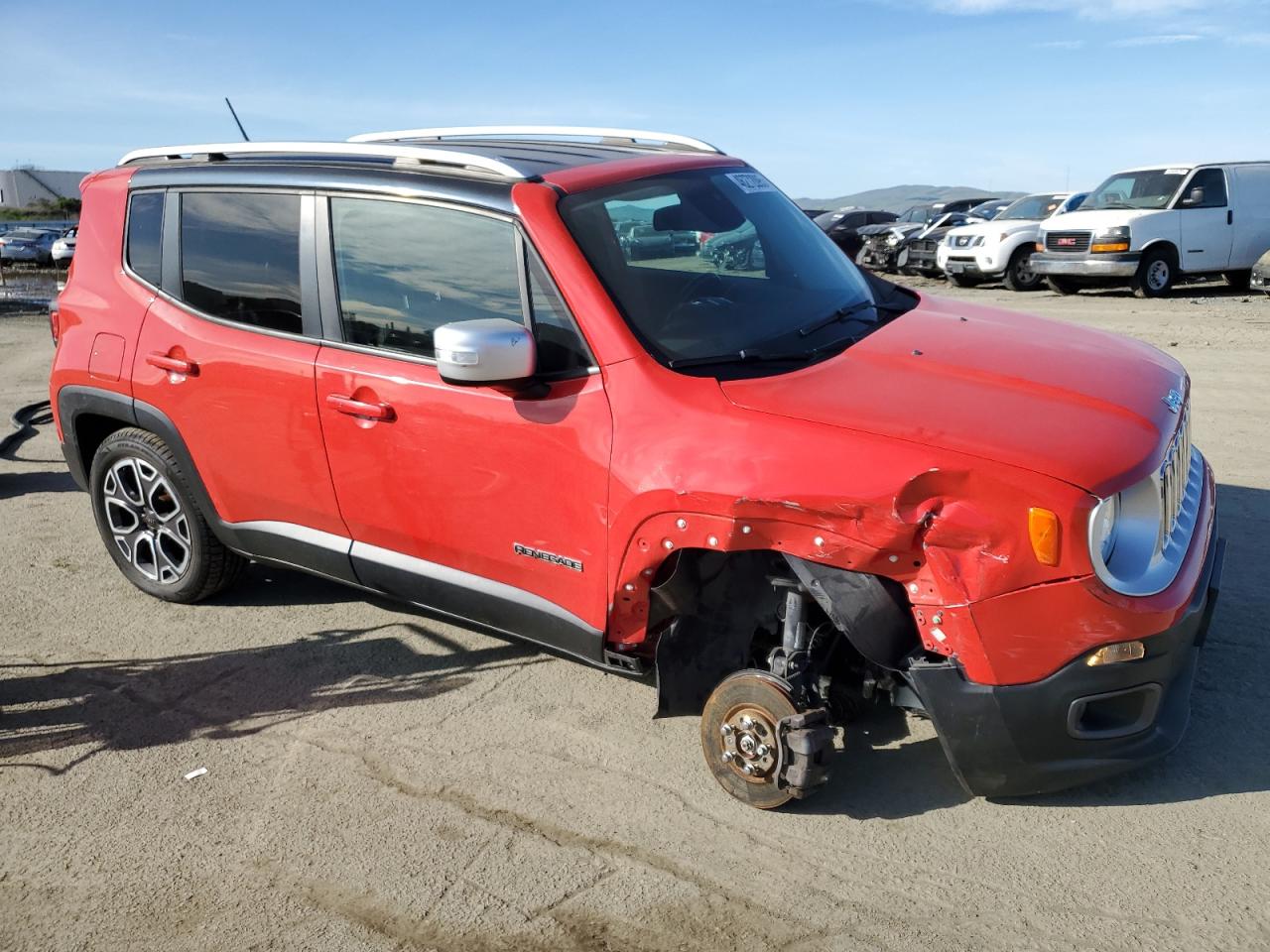 2017 Jeep Renegade VIN ZACCJBDB9HPE59423 Copart auction photo, front end damage thumbnail 4