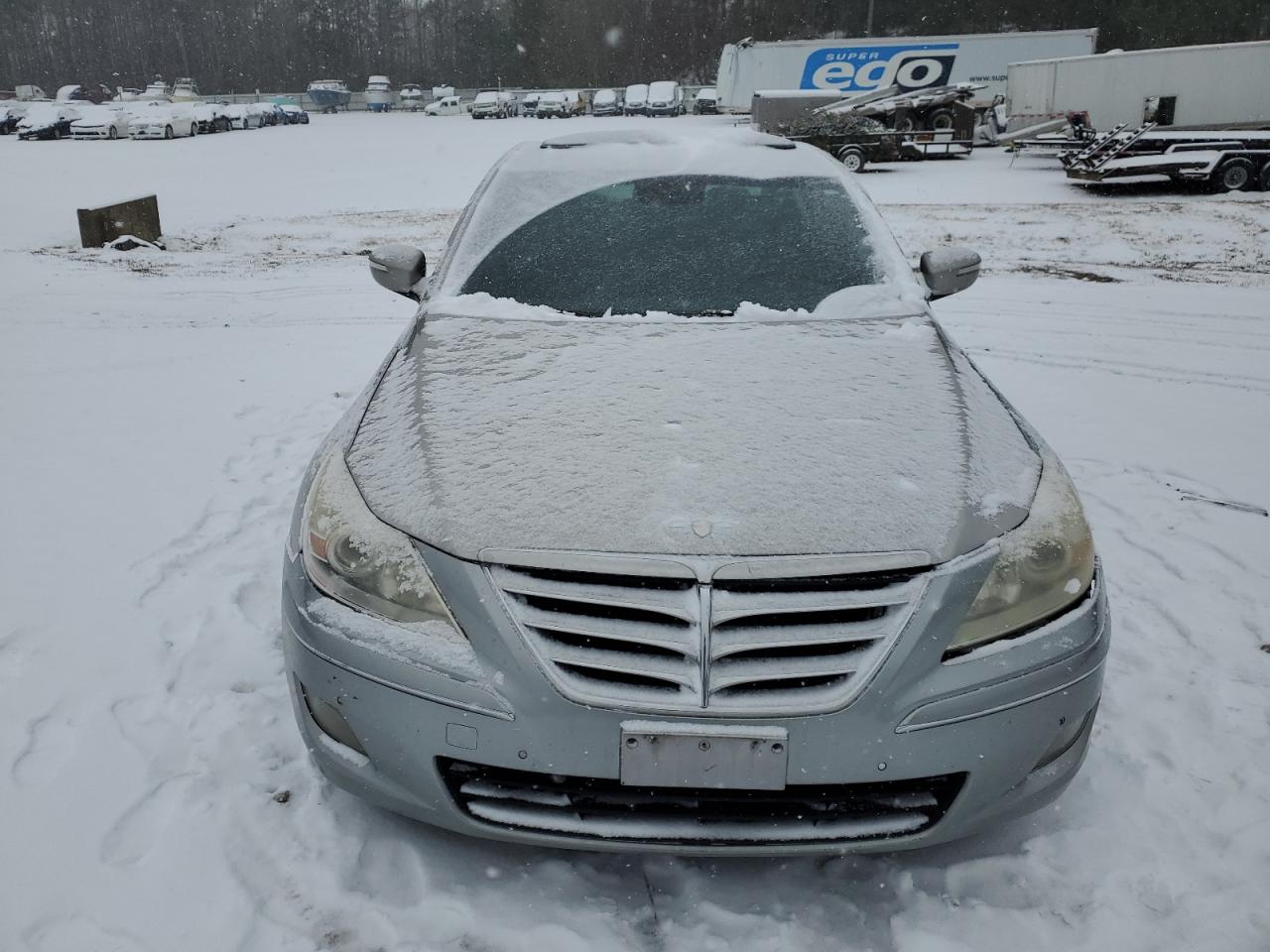 2009 Hyundai Genesis VIN KMHGC46E79U025379 Copart auction photo, front end / mechanical damage thumbnail 5