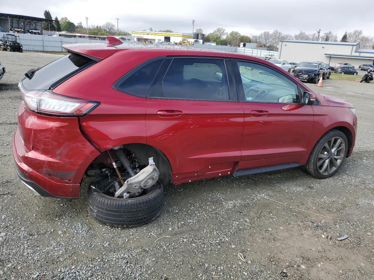 2017 Ford Edge VIN 2FMPK4AP2HBC16577 Copart auction photo, undercarriage / rear end damage thumbnail 3