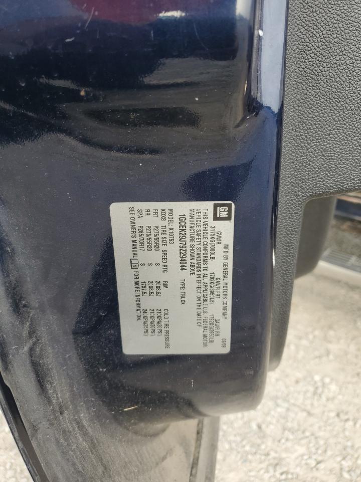 2009 Chevrolet Silverado VIN 1GCEK29J79Z294044 Copart auction photo, front end damage thumbnail 14
