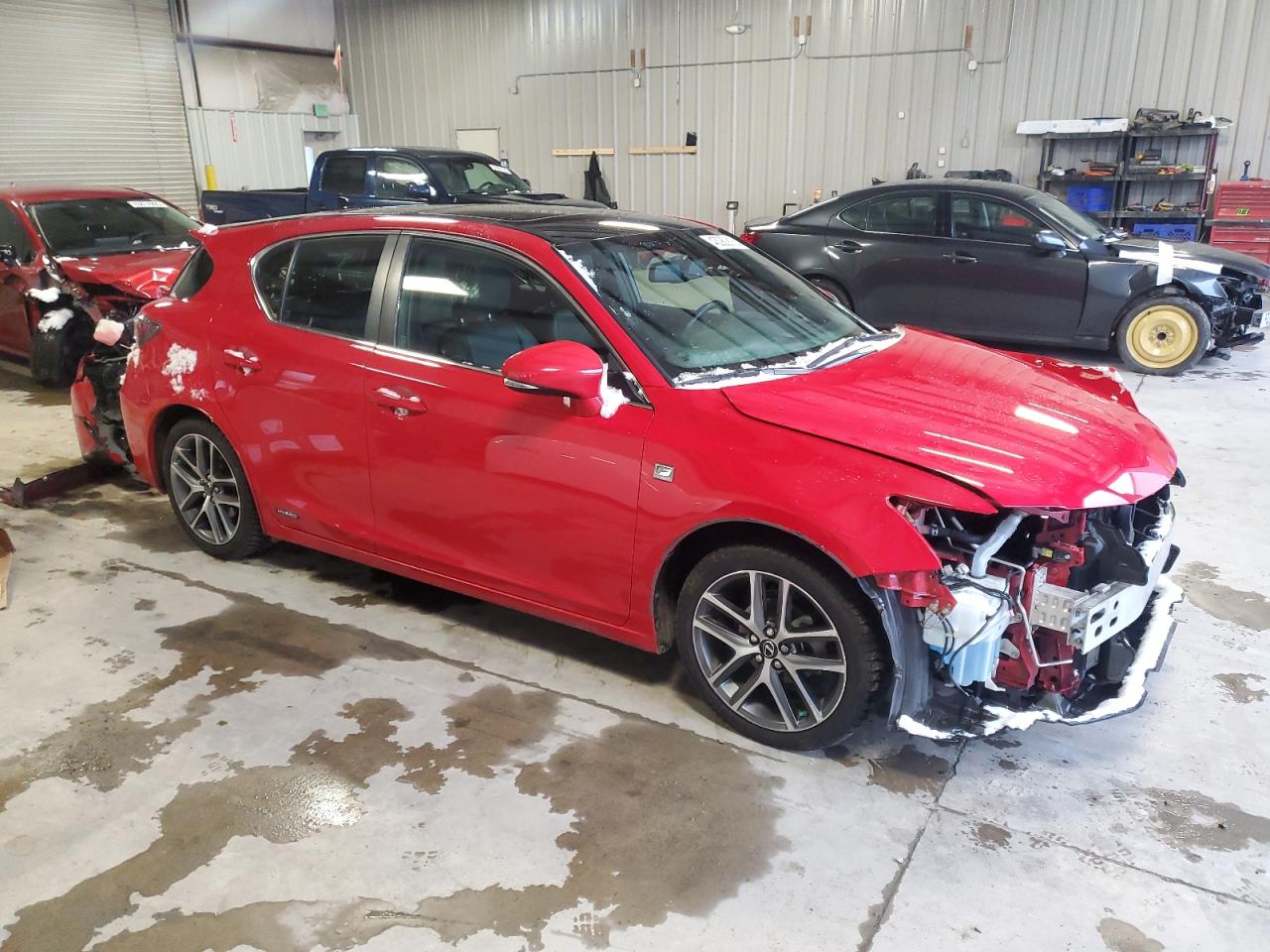 2015 Lexus CT VIN JTHKD5BH5F2229203 Copart auction photo, front end / side damage thumbnail 4