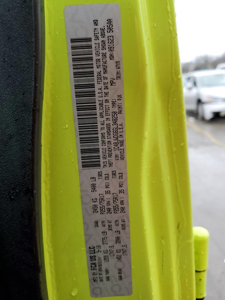 2016 Jeep Wrangler VIN 1C4BJWDG6GL348250 Copart auction photo, stripped damage thumbnail 13