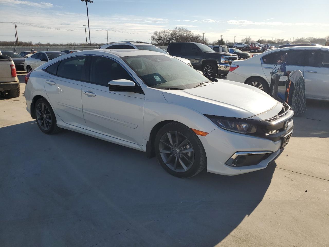 2021 Honda Civic VIN 2HGFC1F36MH703582 Copart auction photo, rear end / hail damage thumbnail 4