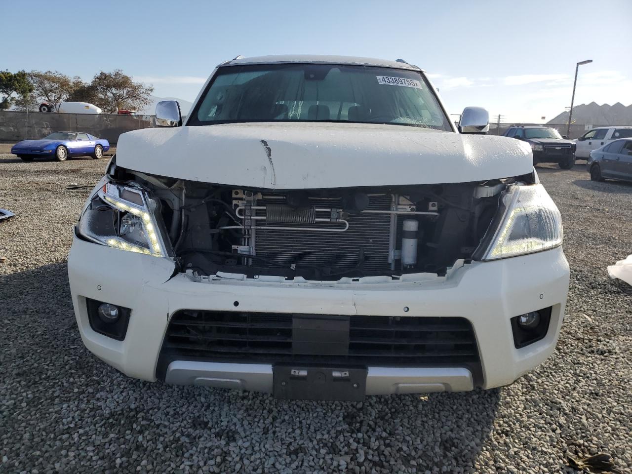 2017 Nissan Armada VIN JN8AY2NC6H9502681 Copart auction photo, front end damage thumbnail 5