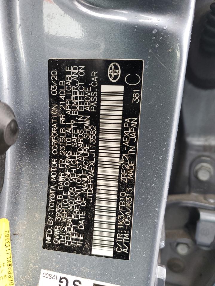 2020 Toyota Corolla VIN JTDEPRAEXLJ113582 Copart auction photo, rear end / front end damage thumbnail 14
