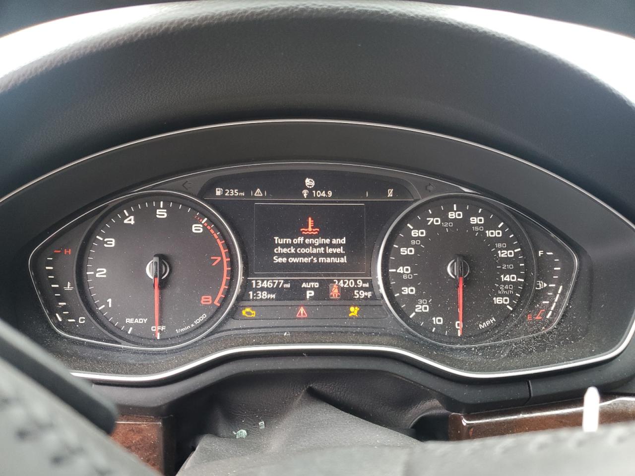 2019 Audi A5 VIN WAUANCF51KA057568 Copart auction photo, all over damage thumbnail 9