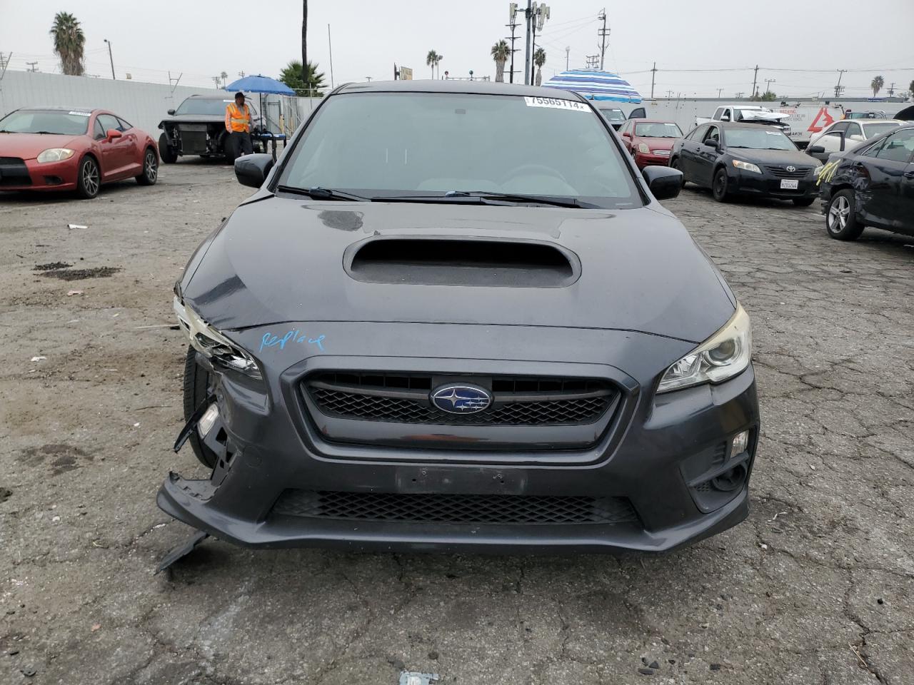 2016 Subaru WRX VIN JF1VA1B63G9812205 Copart auction photo, undercarriage / front end damage thumbnail 5