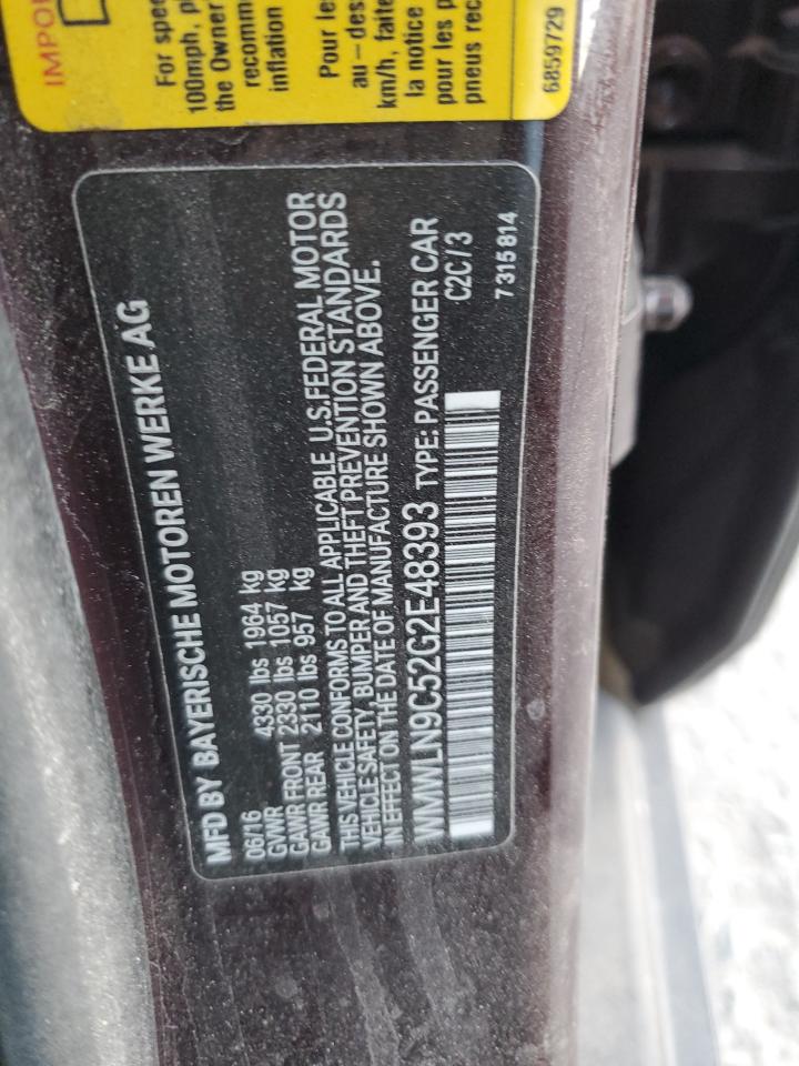 2016 MINI Cooper VIN WMWLN9C52G2E48393 Copart auction photo, front end / side damage thumbnail 12