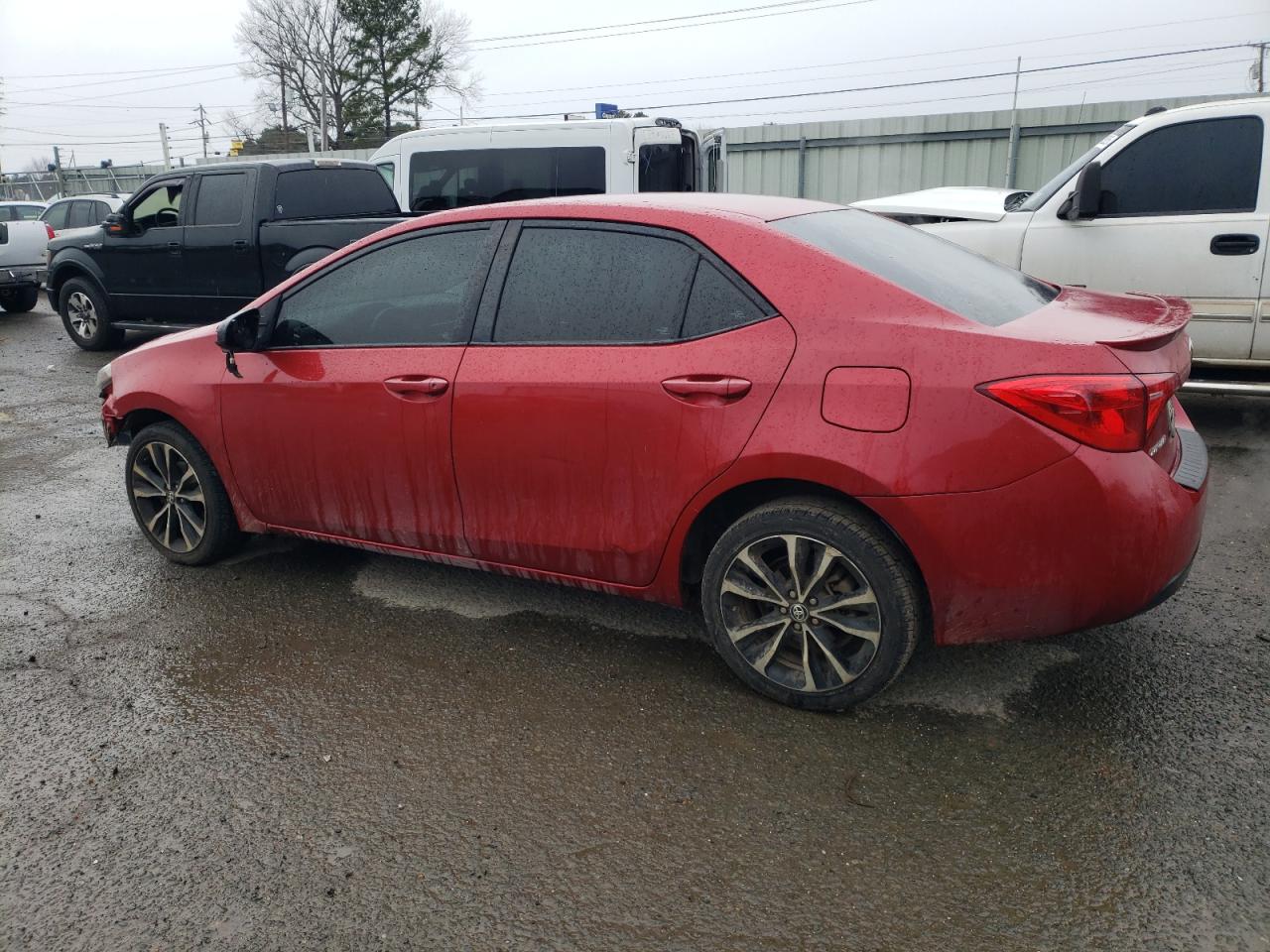 2018 Toyota Corolla VIN 5YFBURHE7JP796187 Copart auction photo, front end / side damage thumbnail 2