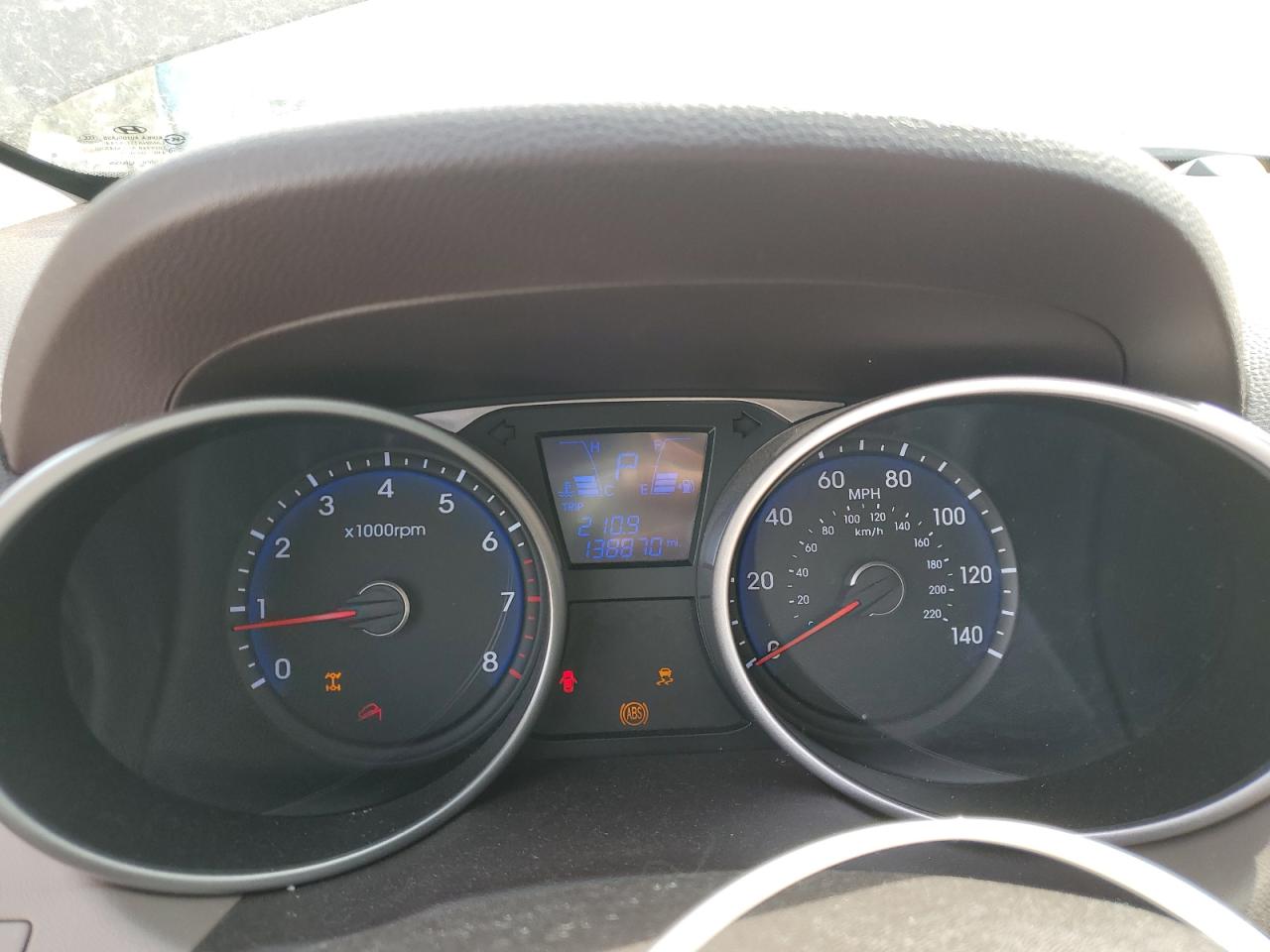 2014 Hyundai Tucson VIN KM8JUCAG5EU791806 Copart auction photo, rear end damage thumbnail 9