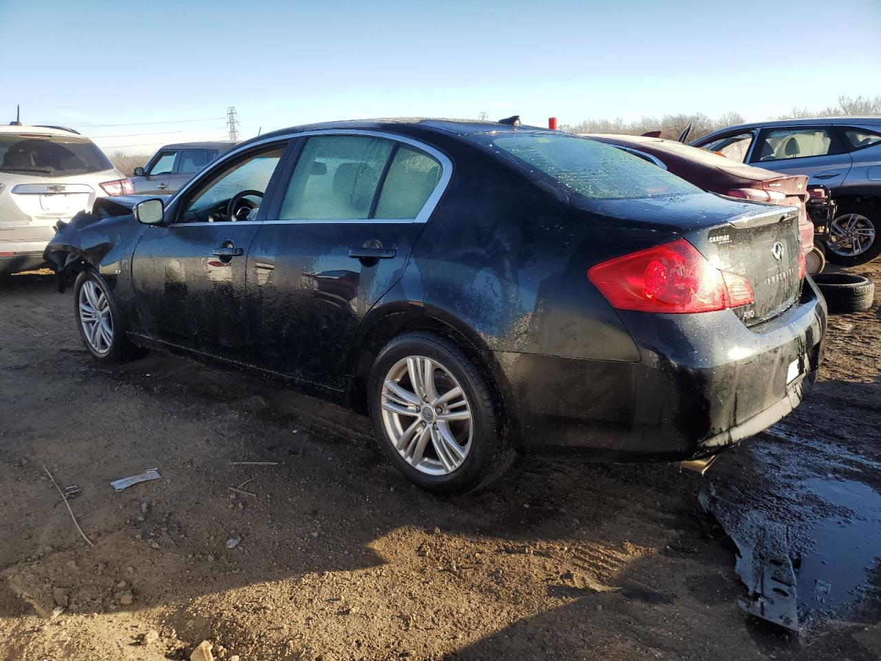 2015 Infiniti Q40 VIN JN1CV6AR2FM524088 Copart auction photo, front end damage thumbnail 2