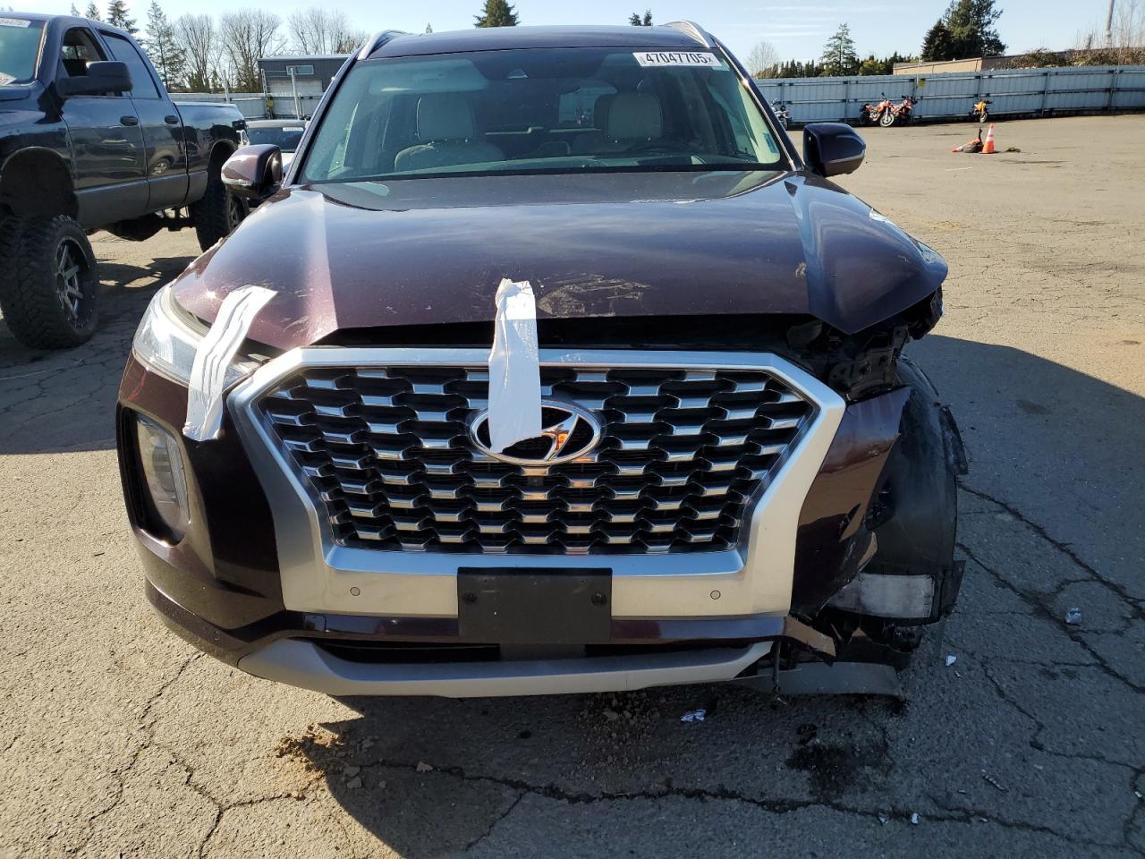 2022 Hyundai Palisade VIN KM8R5DHEXNU371016 Copart auction photo, front end damage thumbnail 5