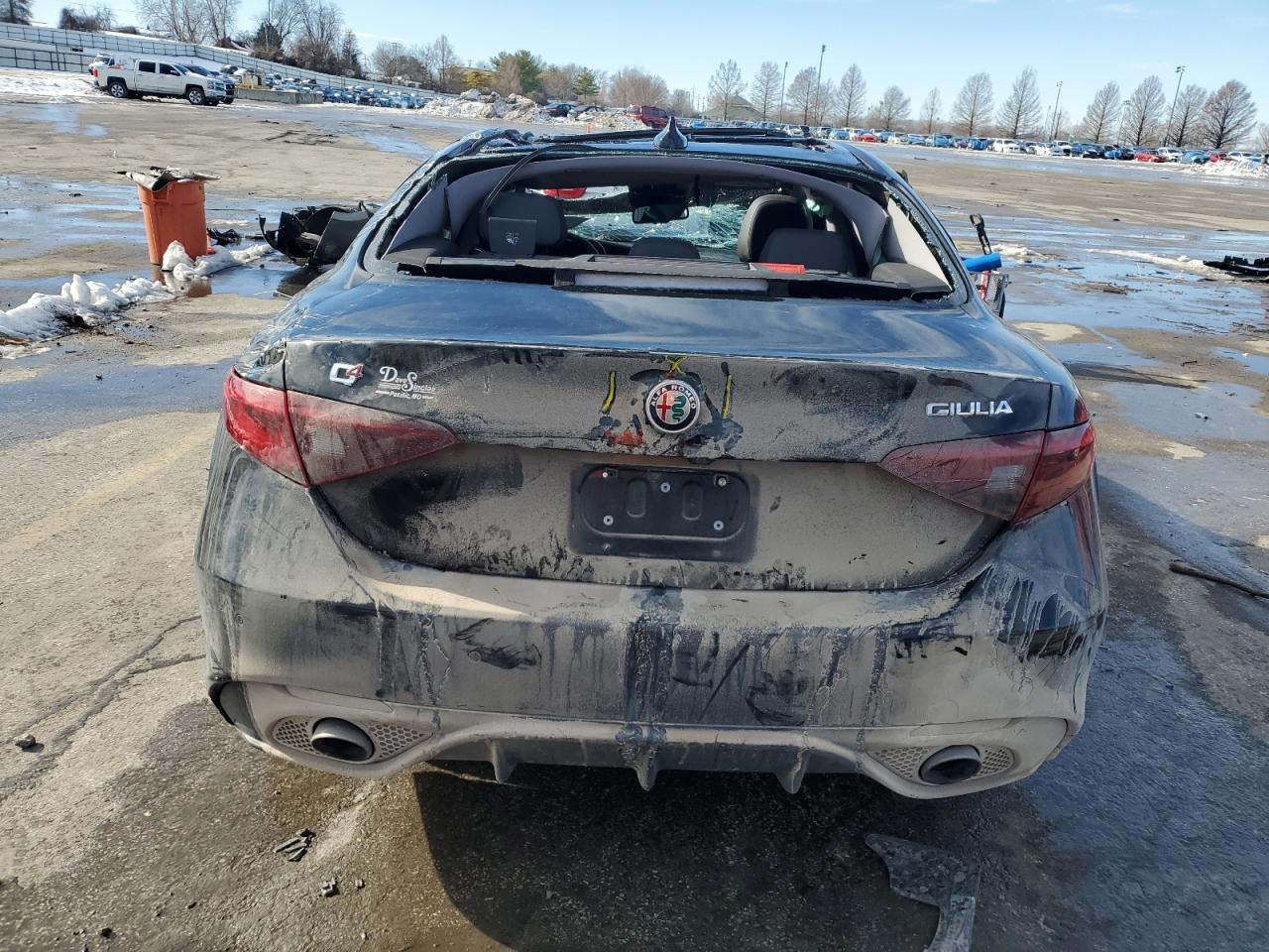 2018 Alfa Romeo Giulia VIN ZARFAEEN6J7579700 Copart auction photo, all over damage thumbnail 6