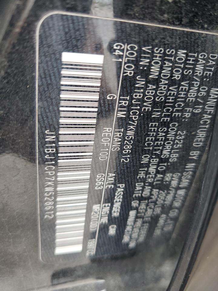 2019 Nissan Rogue VIN JN1BJ1CP7KW528612 Copart auction photo, front end damage thumbnail 15