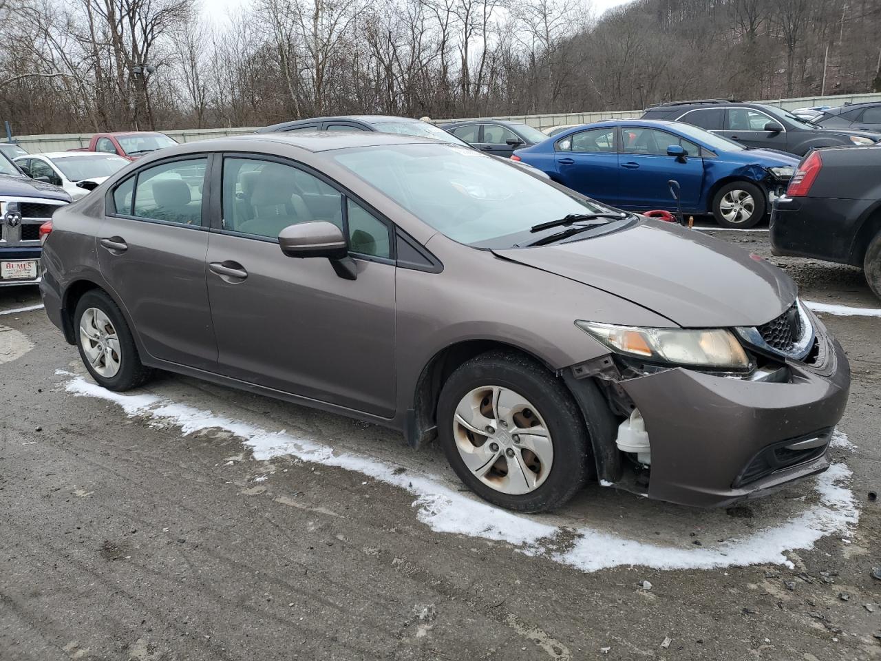 2014 Honda Civic VIN 2HGFB2F50EH559068 Copart auction photo, front end damage thumbnail 4