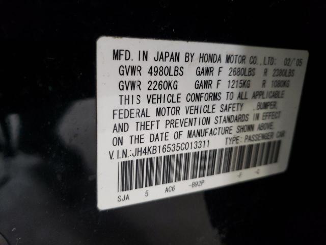 2005 Acura RL VIN JH4KB16535C013311 Copart auction photo, side / minor dent/scratches damage thumbnail 12
