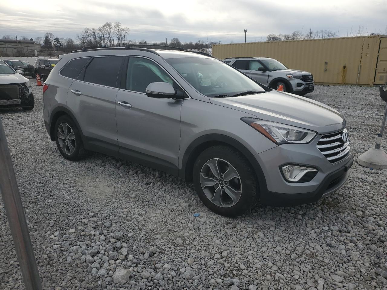 2014 Hyundai Santa Fe VIN KM8SNDHF4EU065973 Copart auction photo, side / frame damage damage thumbnail 4