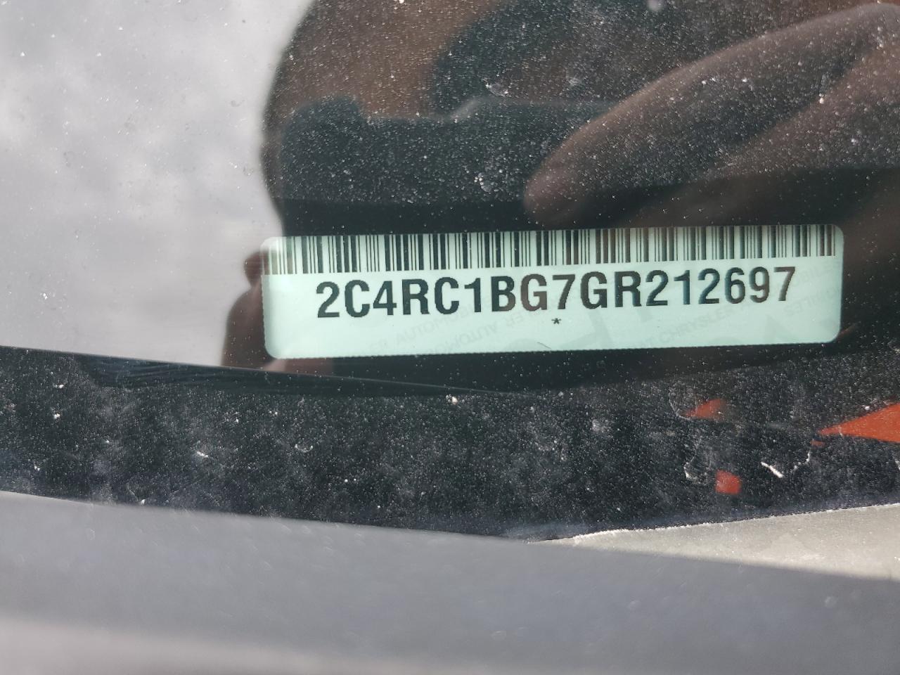 2016 Chrysler Town & Country VIN 2C4RC1BG7GR212697 Copart auction photo, all over damage thumbnail 13
