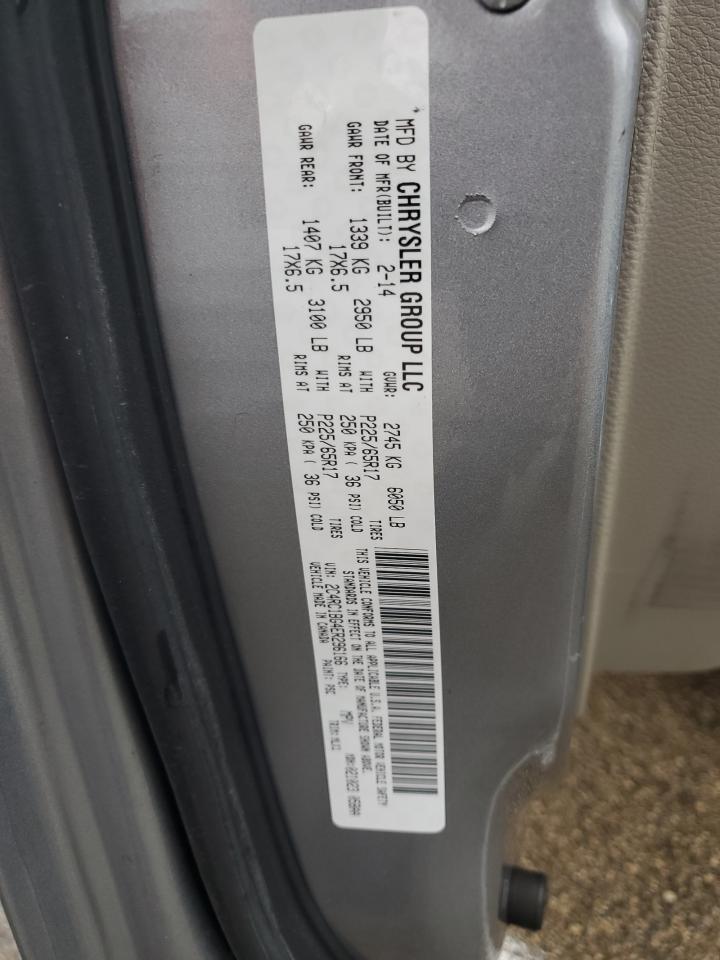 2014 Chrysler Town & Country VIN 2C4RC1BG4ER296166 Copart auction photo, all over damage thumbnail 13