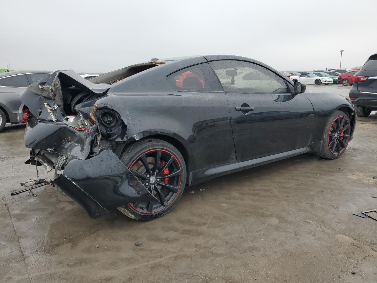 2008 Infiniti G VIN JNKCV64E88M100695 Copart auction photo, rear end / hail damage thumbnail 3