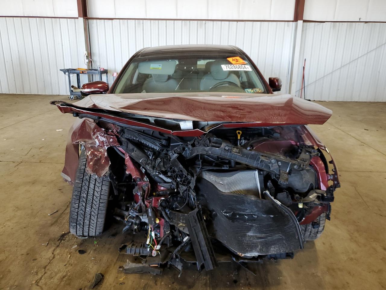 2016 Hyundai Genesis VIN KMHGN4JE6GU140747 Copart auction photo, front end / top/roof damage thumbnail 5