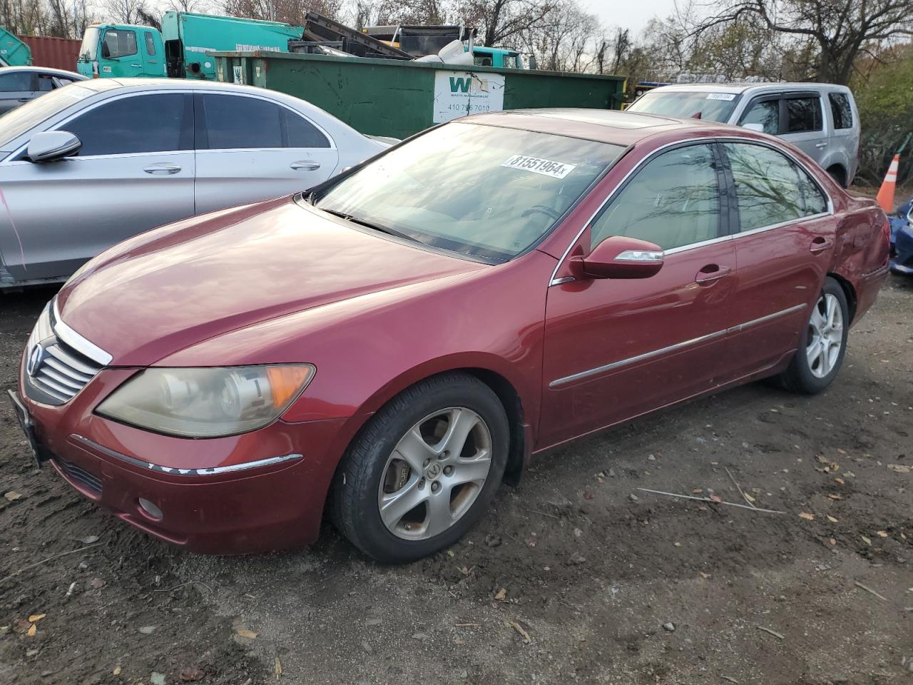 2005 Acura RL VIN JH4KB16575C016020