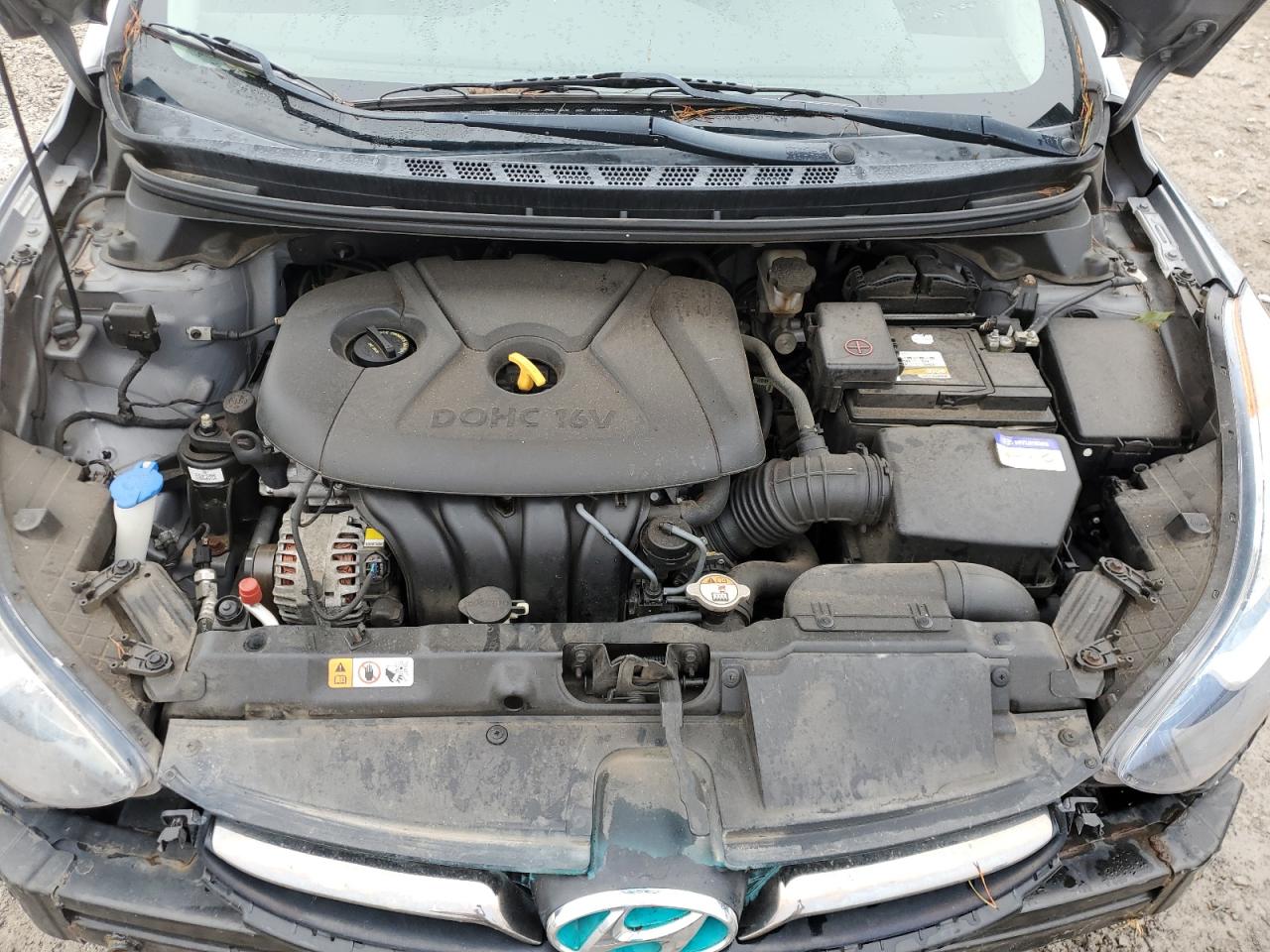 2013 Hyundai Elantra VIN KMHDH4AE9DU512507 Copart auction photo, front end / undercarriage damage thumbnail 11