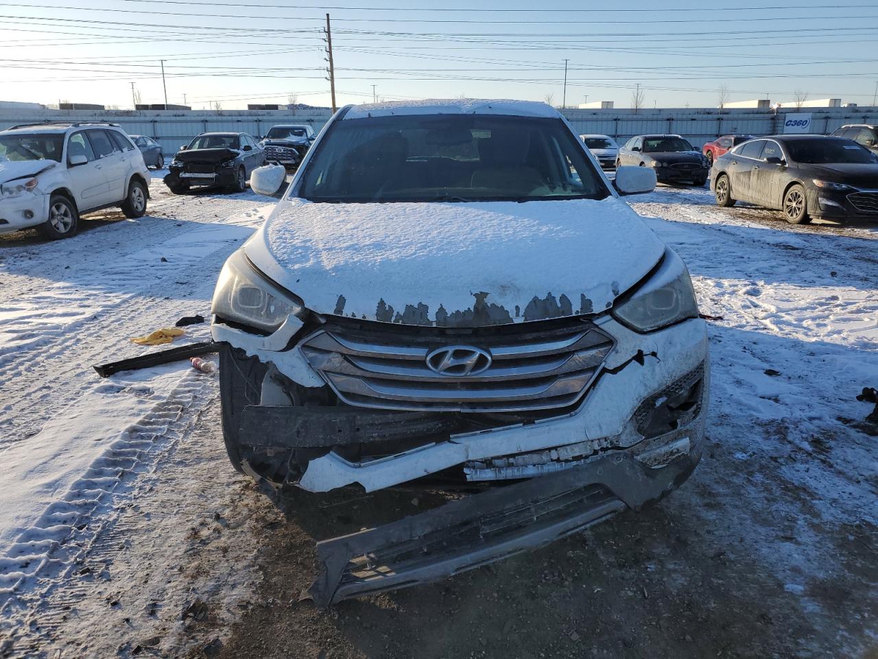 2013 Hyundai Santa Fe VIN 5XYZTDLB1DG055379 Copart auction photo, front end / rear end damage thumbnail 5