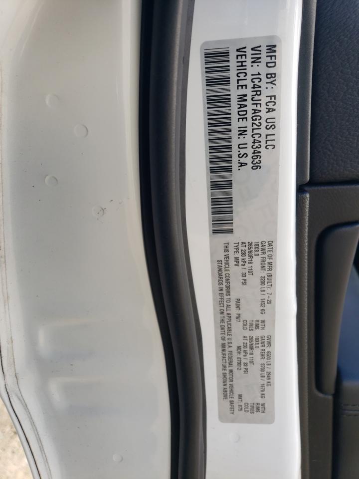 2020 Jeep Grand Cherokee VIN 1C4RJFAG2LC434636 Copart auction photo, front end damage thumbnail 13