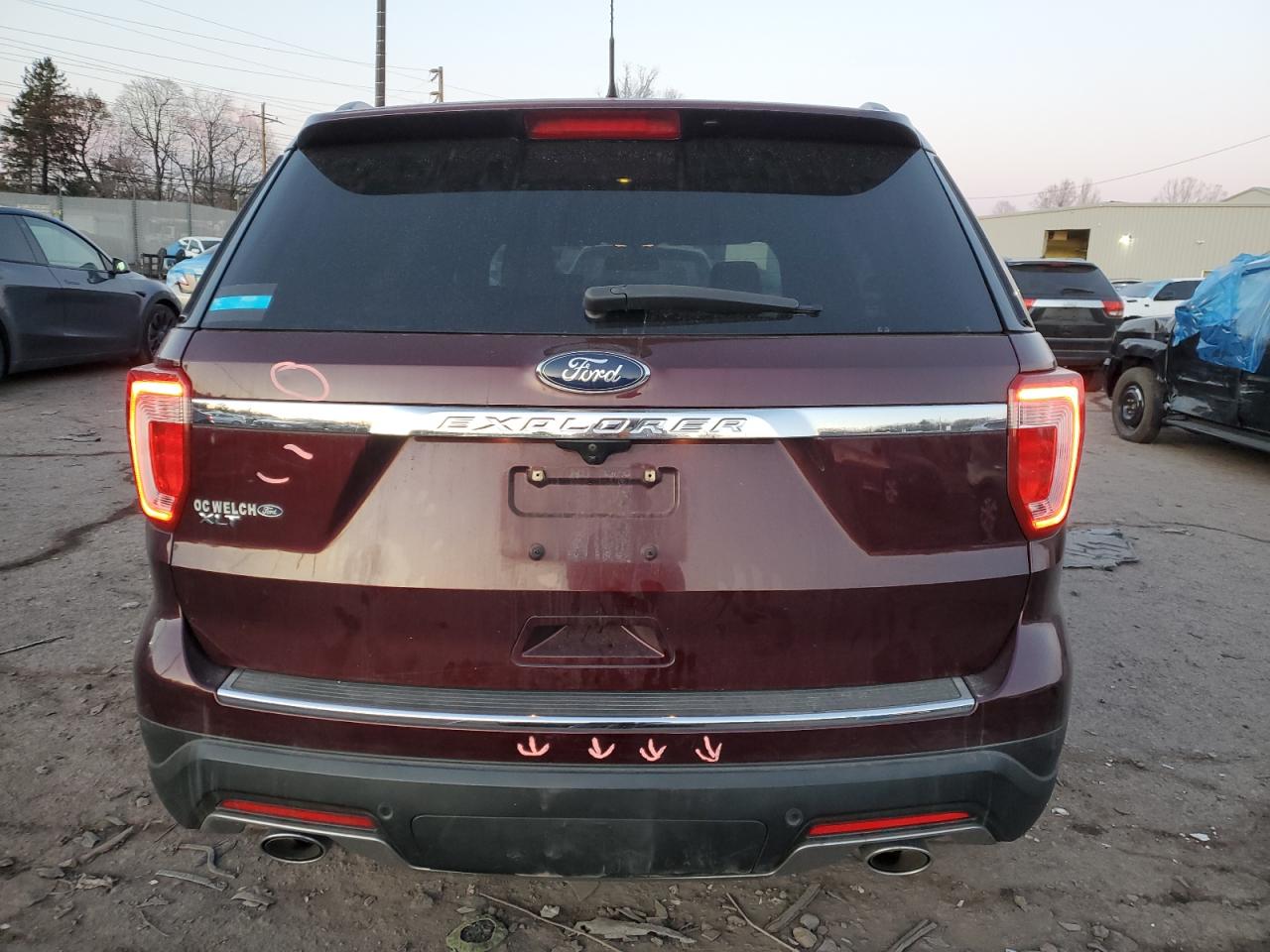 2018 Ford Explorer VIN 1FM5K7D83JGA95344 Copart auction photo, front end / side damage thumbnail 6
