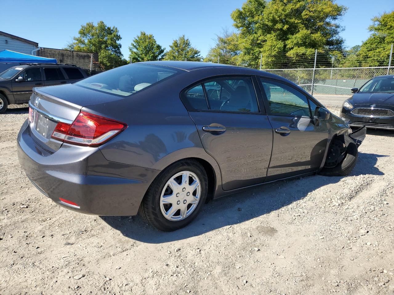 2014 Honda Civic VIN 2HGFB2F57EH524513 Copart auction photo, front end / undercarriage damage thumbnail 3