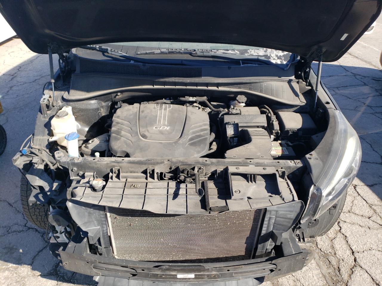 2016 KIA Sorento VIN 5XYPGDA55GG180138 Copart auction photo, front end / side damage thumbnail 12