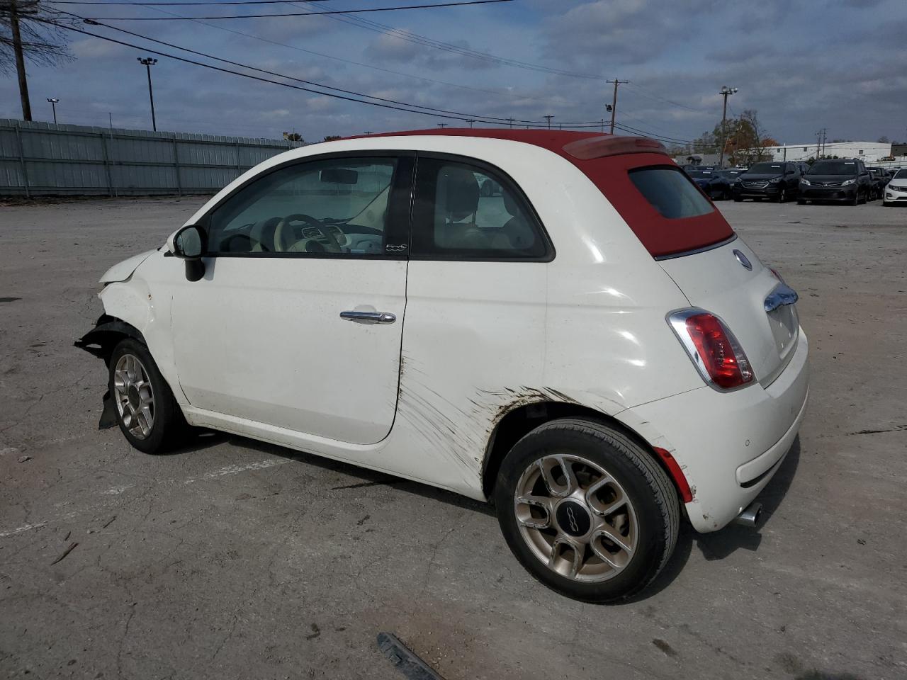 2013 Fiat 500 VIN 3C3CFFDR1DT513889 Copart auction photo, front end / rear end damage thumbnail 2
