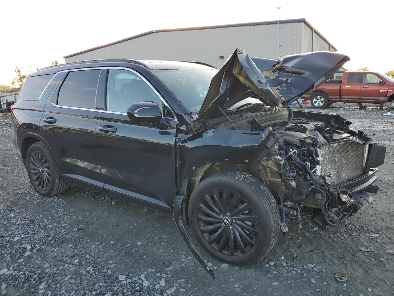 2024 Hyundai Palisade VIN KM8R7DGE2RU695398 Copart auction photo, front end damage thumbnail 4