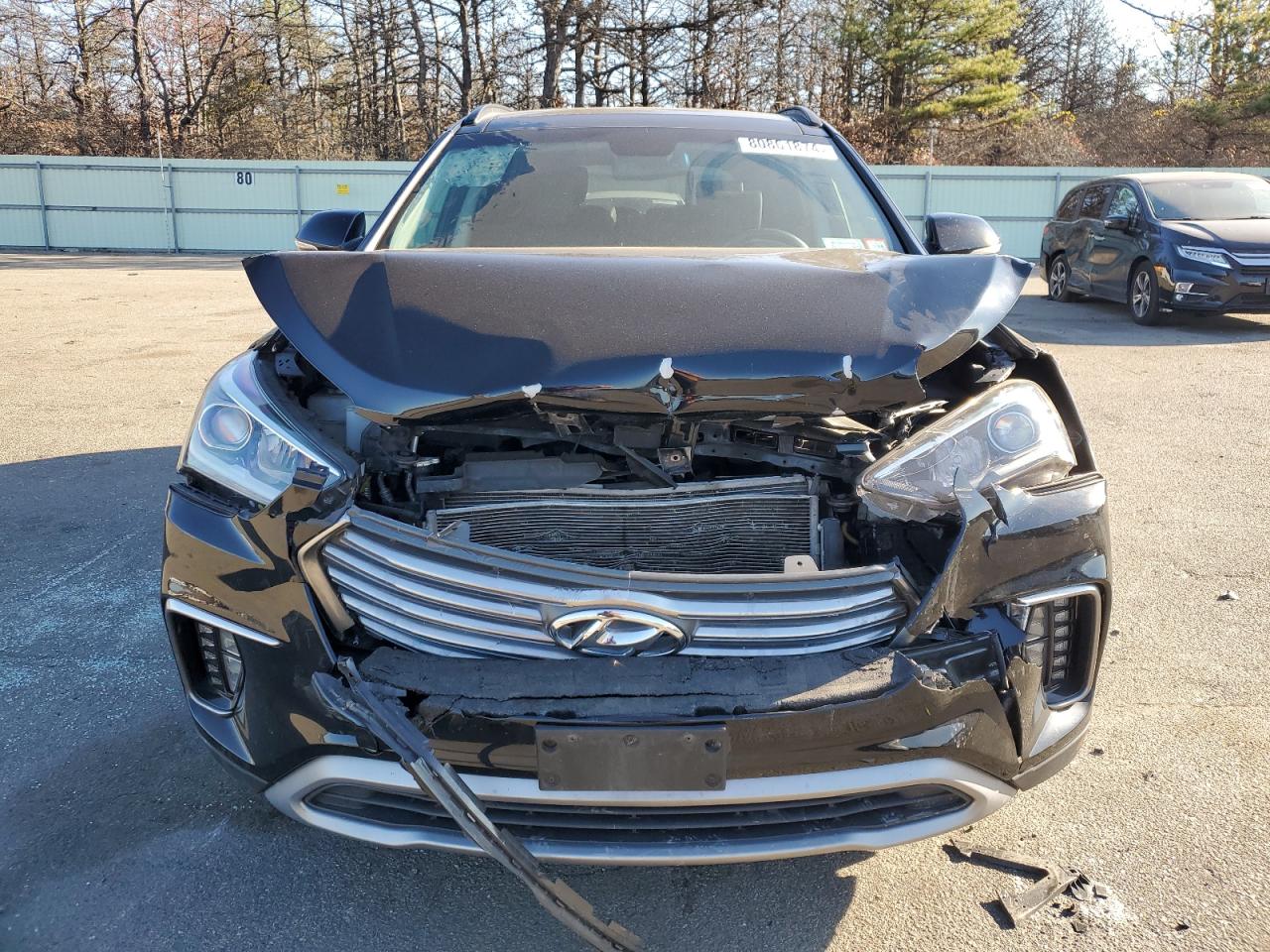 2019 Hyundai Santa Fe VIN KM8SRDHF3KU305403 Copart auction photo, front end / minor dent/scratches damage thumbnail 5
