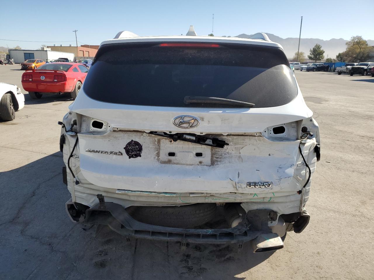2021 Hyundai Santa Fe VIN 5NMS24AJ3MH331386 Copart auction photo, rear end damage thumbnail 6