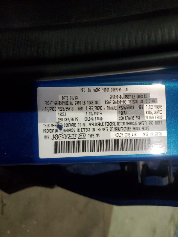 2014 Mazda CX-5 VIN JM3KE4DY2E0312532 Copart auction photo, front end damage thumbnail 13