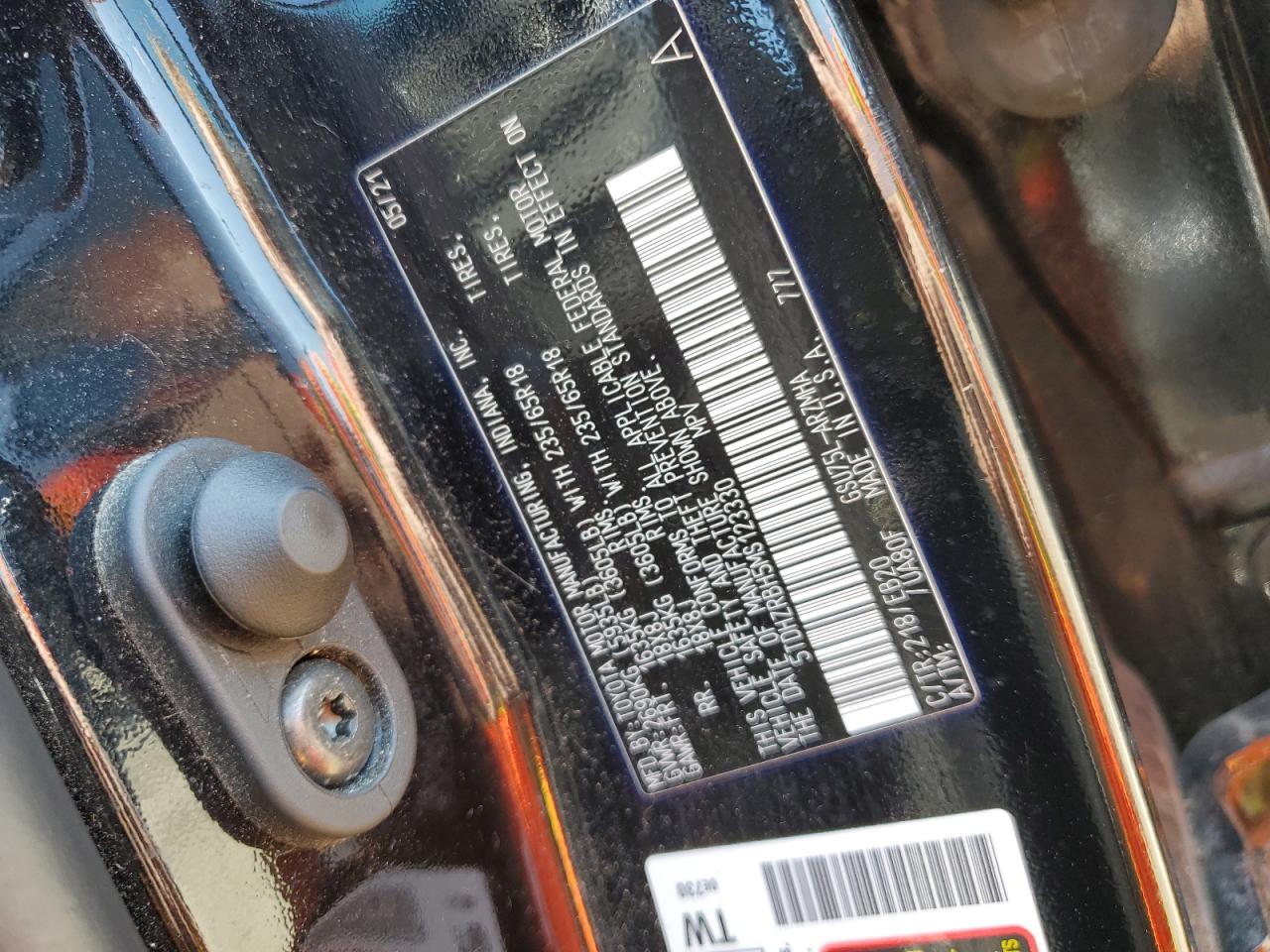 2021 Toyota Highlander VIN 5TDHZRBH5MS123330 Copart auction photo, mechanical damage thumbnail 15