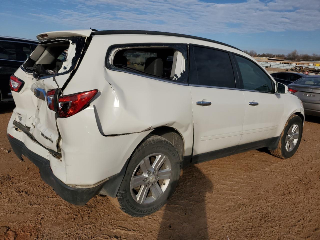 2013 Chevrolet Traverse VIN 1GNKVGKD5DJ198326 Copart auction photo, rear end / minor dent/scratches damage thumbnail 3