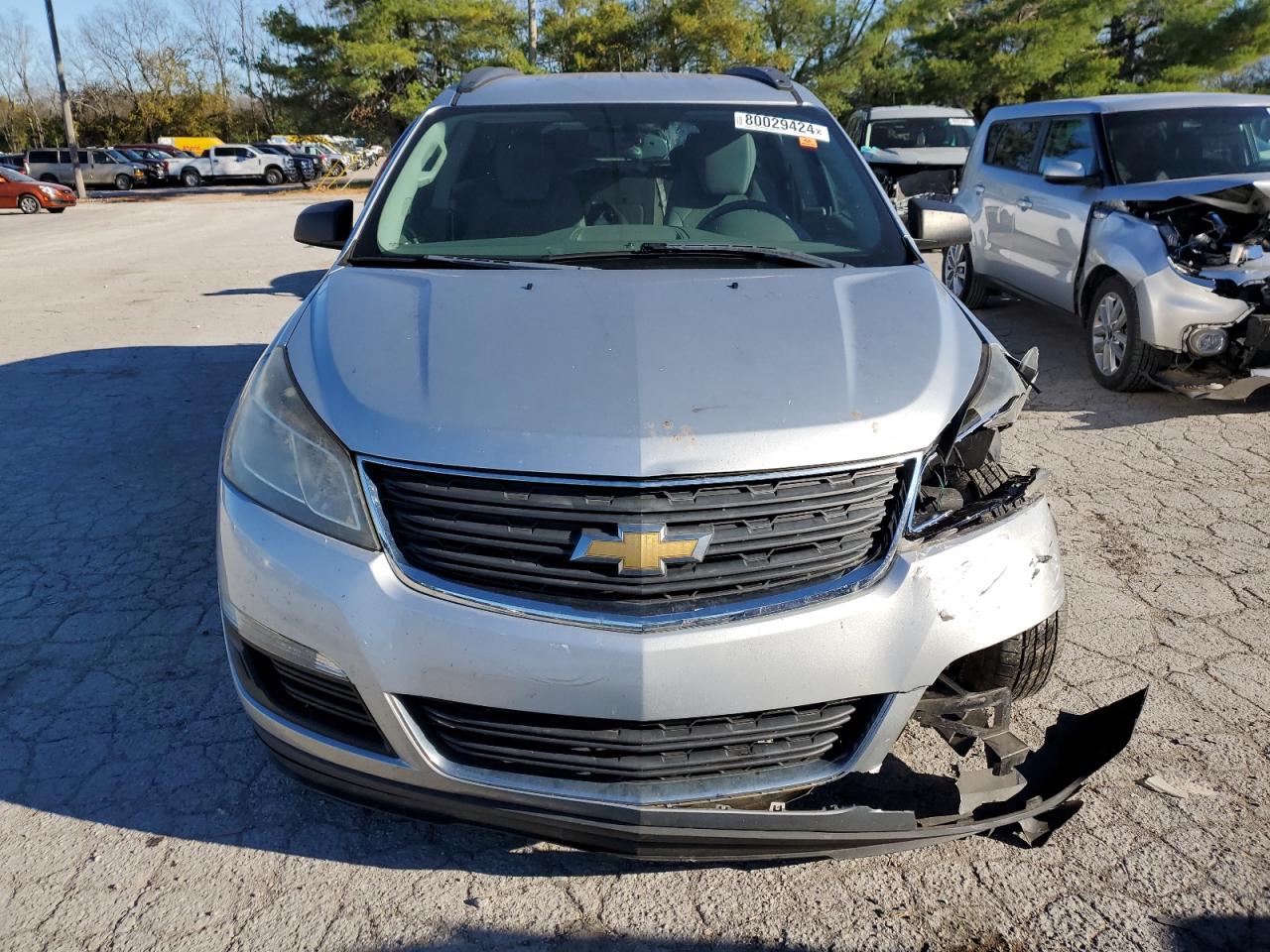 2014 Chevrolet Traverse VIN 1GNKRFED0EJ275227 Copart auction photo, front end damage thumbnail 5