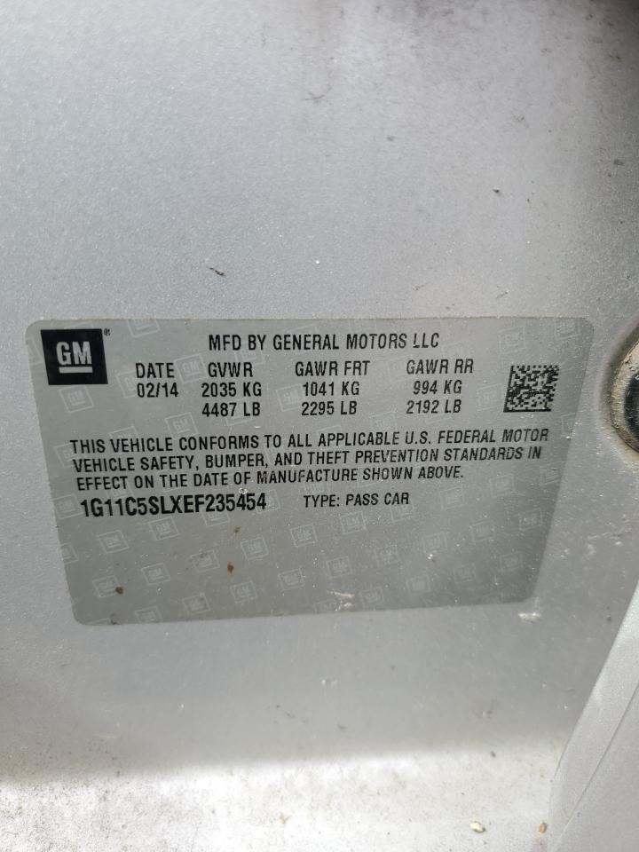 2014 Chevrolet Malibu VIN 1G11C5SLXEF235454 Copart auction photo, rear end damage thumbnail 14