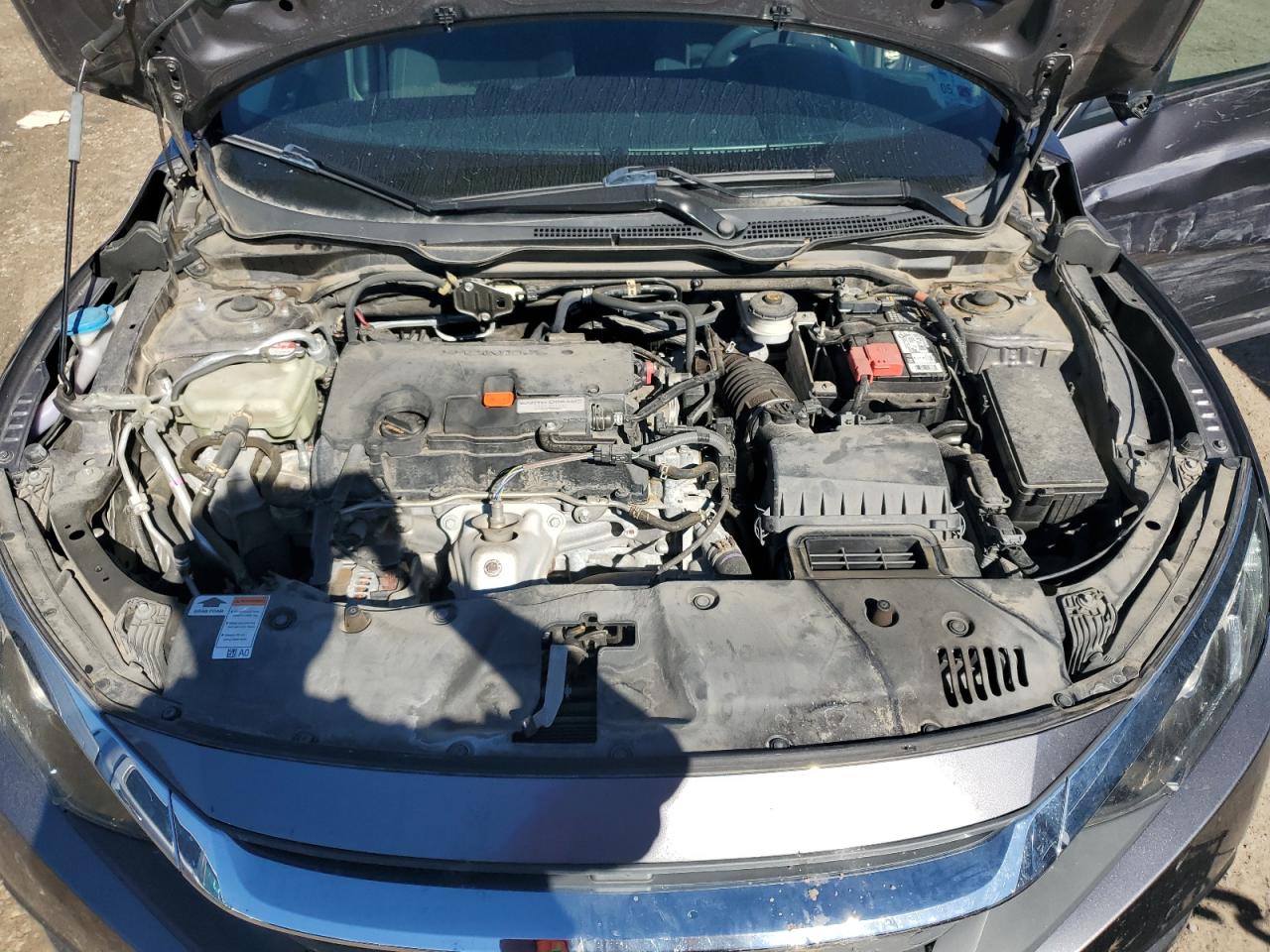 2016 Honda Civic VIN 19XFC2F58GE059153 Copart auction photo, side / front end damage thumbnail 12