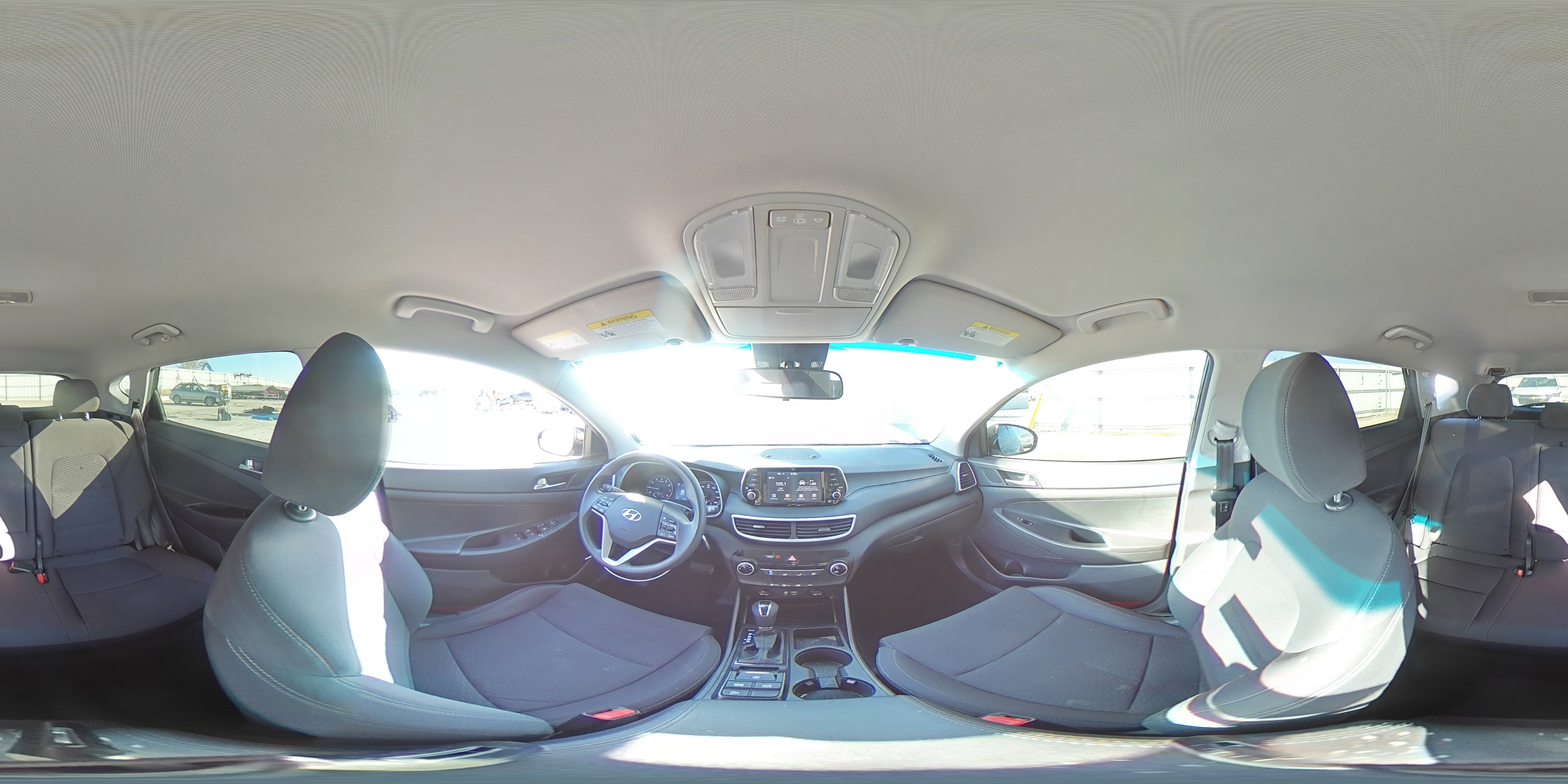2019 Hyundai Tucson VIN KM8J2CA49KU977663 Copart auction photo, top/roof damage thumbnail 14