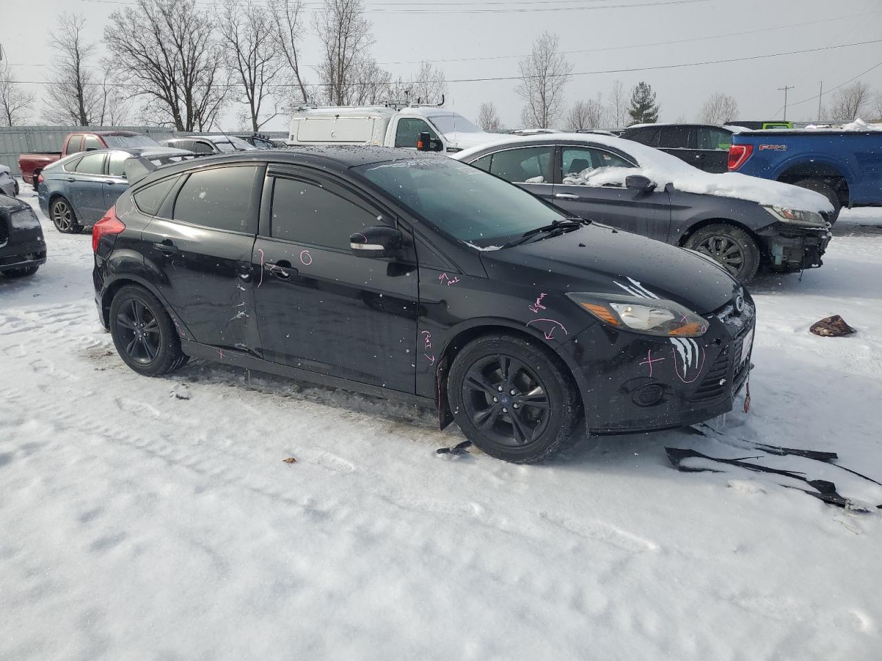 2014 Ford Focus VIN 1FADP3K27EL434327 Copart auction photo, side / front end damage thumbnail 4